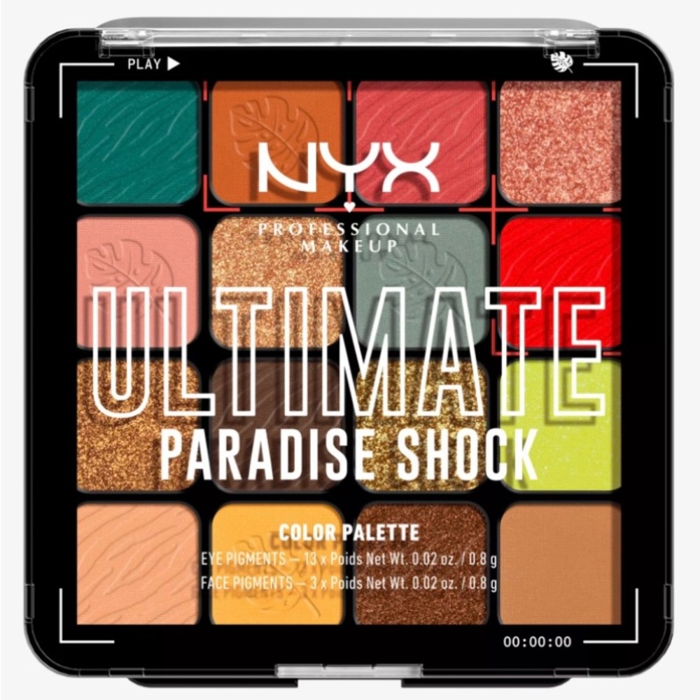 NYX Ultimate Color Shadow Palette Paradise Shock NEW!